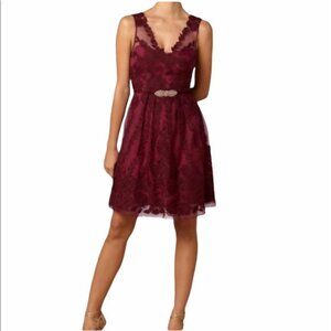 BHLDN Yoana Baraschi Ersalina Dress in Black Cherry Size 2 EUC